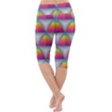 Trianggle Background Colorful Triangle Lightweight Velour Cropped Yoga Leggings View4