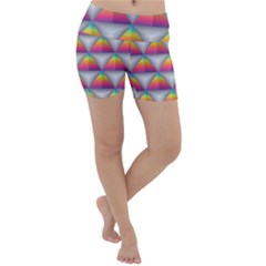 Trianggle Background Colorful Triangle Lightweight Velour Yoga Shorts