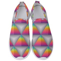 Trianggle Background Colorful Triangle Men s Slip On Sneakers by Wegoenart