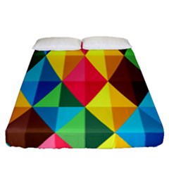 Background Colorful Abstract Fitted Sheet (queen Size) by Wegoenart