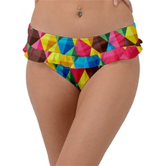 Background Colorful Abstract Frill Bikini Bottom