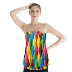 Background Colorful Abstract Strapless Top by Wegoenart