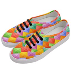 Colorful Geometric Women s Classic Low Top Sneakers by Wegoenart