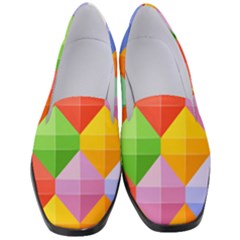 Colorful Geometric Women s Classic Loafer Heels by Wegoenart