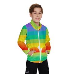 Seaside Sunrise Colorful Ocean Sea Windbreaker (kids) by Wegoenart