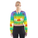 Seaside Sunrise Colorful Ocean Sea Cropped Sweatshirt View2