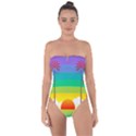 Seaside Sunrise Colorful Ocean Sea Tie Back One Piece Swimsuit View1