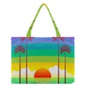 Seaside Sunrise Colorful Ocean Sea Medium Tote Bag View1