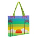 Seaside Sunrise Colorful Ocean Sea Medium Tote Bag View2