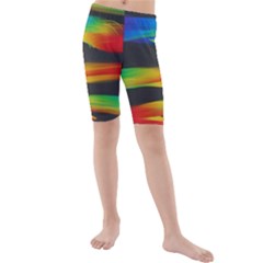 Abstarct Pattern Colorful Background Kids  Mid Length Swim Shorts by Wegoenart