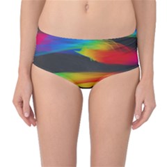 Abstarct Pattern Colorful Background Mid-waist Bikini Bottoms by Wegoenart