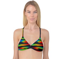 Abstarct Pattern Colorful Background Reversible Tri Bikini Top by Wegoenart