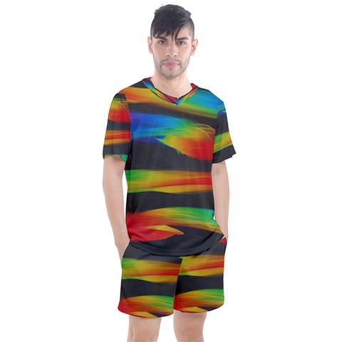 Abstarct Pattern Colorful Background Men s Mesh Tee And Shorts Set by Wegoenart