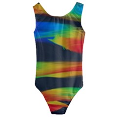 Abstarct Pattern Colorful Background Kids  Cut-out Back One Piece Swimsuit by Wegoenart