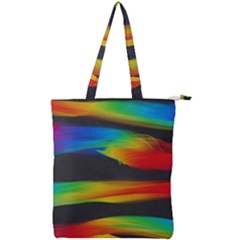 Abstarct Pattern Colorful Background Double Zip Up Tote Bag