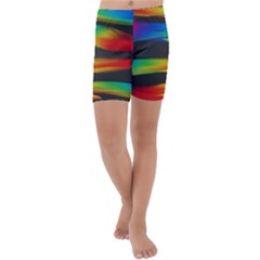 Abstarct Pattern Colorful Background Kids  Lightweight Velour Capri Yoga Leggings