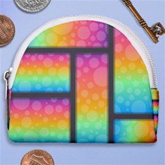 Background Colorful Abstract Horseshoe Style Canvas Pouch