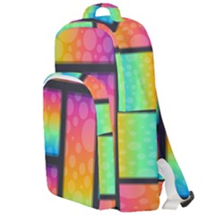 Background Colorful Abstract Double Compartment Backpack