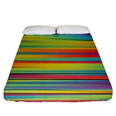 Colorful Background Pattern Fitted Sheet (king Size) by Wegoenart