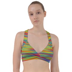 Colorful Background Pattern Sweetheart Sports Bra by Wegoenart