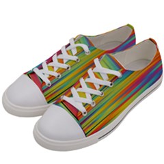 Colorful Background Pattern Women s Low Top Canvas Sneakers by Wegoenart