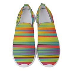 Colorful Background Pattern Women s Slip On Sneakers