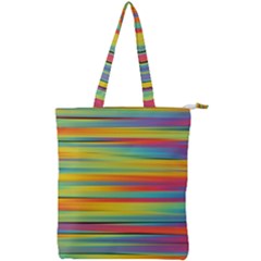 Colorful Background Pattern Double Zip Up Tote Bag