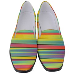 Colorful Background Pattern Women s Classic Loafer Heels by Wegoenart