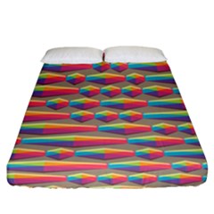 Background Abstract Colorful Fitted Sheet (california King Size) by Wegoenart