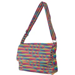 Background Abstract Colorful Full Print Messenger Bag