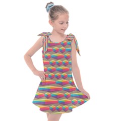 Background Abstract Colorful Kids  Tie Up Tunic Dress