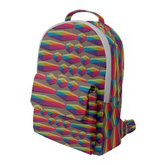 Background Abstract Colorful Flap Pocket Backpack (large)