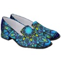 Mandala Blue Abstract Circle Women s Classic Loafer Heels View3