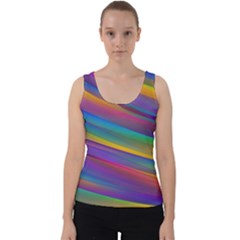 Colorful Background Velvet Tank Top by Wegoenart