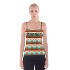 Abstract Background Circle Square Spaghetti Strap Top by Wegoenart