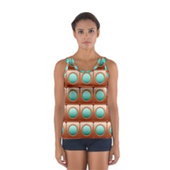 Abstract Background Circle Square Sport Tank Top  by Wegoenart