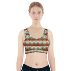 Abstract Background Circle Square Sports Bra With Pocket by Wegoenart