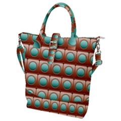 Abstract Background Circle Square Buckle Top Tote Bag