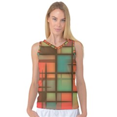 Background Abstract Colorful Women s Basketball Tank Top by Wegoenart