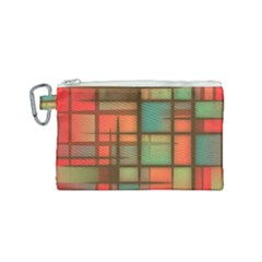 Background Abstract Colorful Canvas Cosmetic Bag (small) by Wegoenart