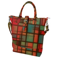 Background Abstract Colorful Buckle Top Tote Bag