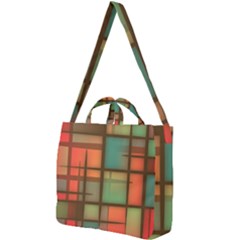 Background Abstract Colorful Square Shoulder Tote Bag