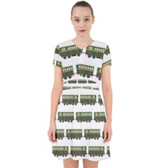 Trains Pattern Transportation Adorable In Chiffon Dress by Wegoenart