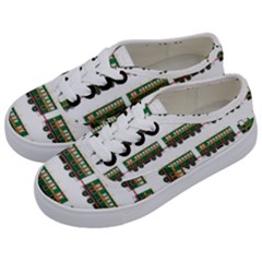 Trains Pattern Transportation Kids  Classic Low Top Sneakers by Wegoenart