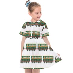 Trains Pattern Transportation Kids  Sailor Dress by Wegoenart