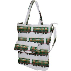 Trains Pattern Transportation Shoulder Tote Bag