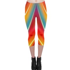 Colorful Background Art Pattern Capri Leggings  by Wegoenart