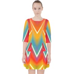 Colorful Background Art Pattern Pocket Dress by Wegoenart