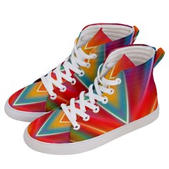 Colorful Background Art Pattern Women s Hi-top Skate Sneakers by Wegoenart