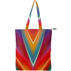 Colorful Background Art Pattern Double Zip Up Tote Bag